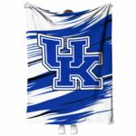 kentucky wildcats paint streaks blue white blanket best selling