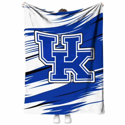 kentucky wildcats paint streaks blue white blanket best selling