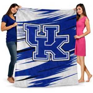 kentucky wildcats paint streaks blue white blanket fashion forward