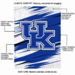 kentucky wildcats paint streaks blue white blanket best selling