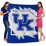 kentucky wildcats splatter effect blue blanket best selling