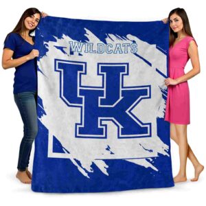 kentucky wildcats splatter effect blue blanket fashion forward