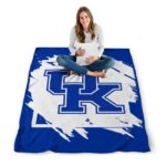 kentucky wildcats splatter effect blue blanket best selling