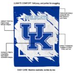 kentucky wildcats splatter effect blue blanket best selling