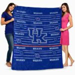 kentucky wildcats striped pattern blue blanket best selling