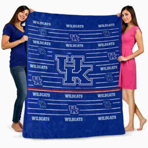 kentucky wildcats striped pattern blue blanket fashion forward