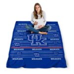 kentucky wildcats striped pattern blue blanket best selling