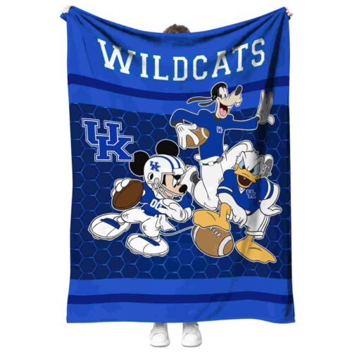 kentucky wildcats three musketeers blue blanket best selling