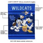 kentucky wildcats three musketeers blue blanket new arrival
