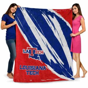 la tech brushstrokes blue white blanket fashion forward