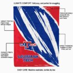 la tech brushstrokes blue white blanket best selling