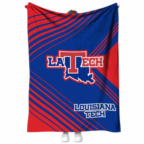 la tech diagonal stripes blue blanket best selling