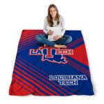 la tech diagonal stripes blue blanket high quality