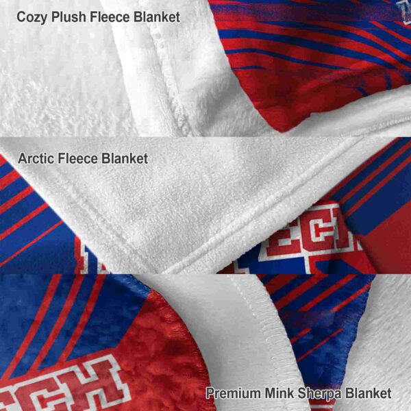 la tech diagonal stripes blue blanket premium grade