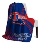 la tech diagonal stripes blue blanket top rated