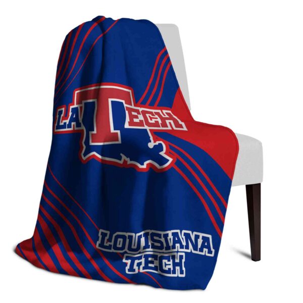 la tech diagonal stripes blue blanket top rated