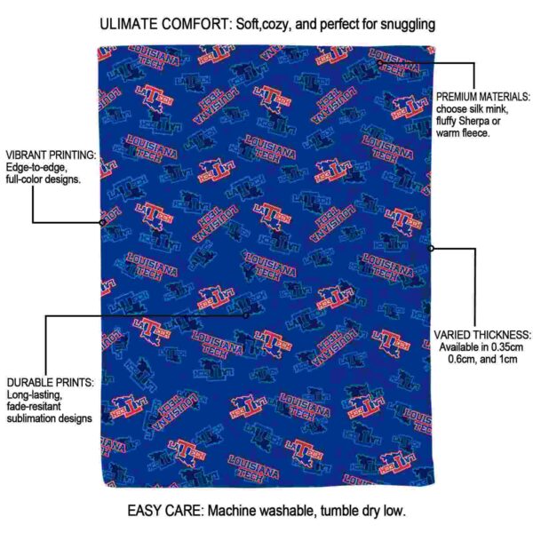 la tech diehard fans blue blanket new arrival