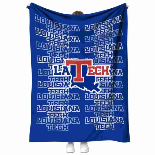 la tech fan pride blue blanket best selling