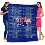 la tech fan pride blue blanket best selling