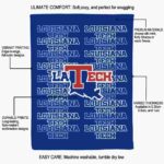 la tech fan pride blue blanket best selling
