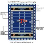 la tech football field blue blanket best selling
