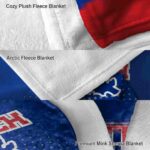 la tech gradient dots blue blanket premium grade