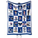 la tech mickey minnie blue white blanket best selling