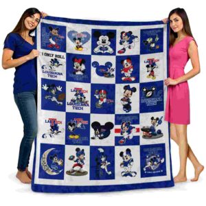 la tech mickey minnie blue white blanket fashion forward