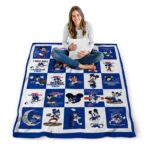 la tech mickey minnie blue white blanket high quality