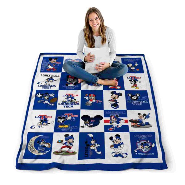la tech mickey minnie blue white blanket high quality