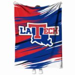LA Tech Paint Streaks Blue White Blanket 1 la tech paint streaks blue white blanket best selling