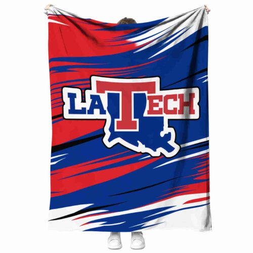 la tech paint streaks blue white blanket best selling