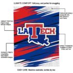 la tech paint streaks blue white blanket best selling
