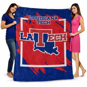 la tech splatter effect blue blanket fashion forward