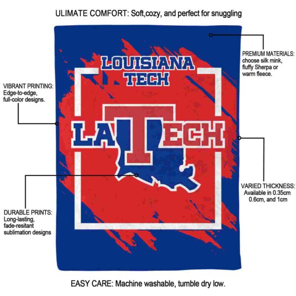la tech splatter effect blue blanket new arrival