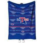la tech striped pattern blue blanket best selling