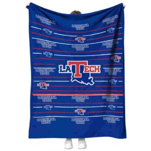 la tech striped pattern blue blanket best selling