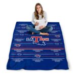 la tech striped pattern blue blanket best selling