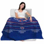 la tech striped pattern blue blanket best selling