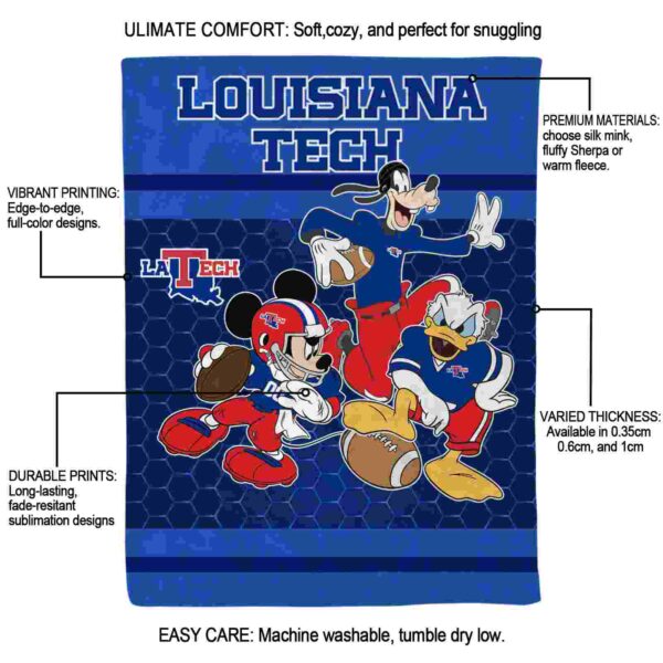 la tech three musketeers blue blanket new arrival