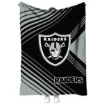 las vegas raiders diagonal stripes black blanket best selling
