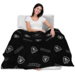las vegas raiders diehard fans black blanket latest model