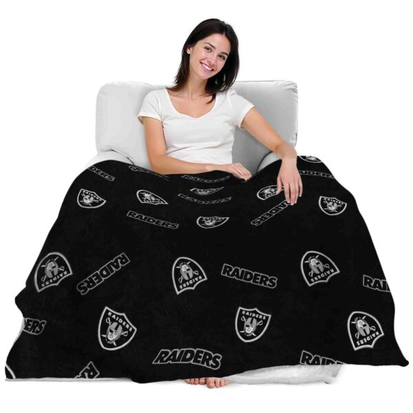 las vegas raiders diehard fans black blanket latest model