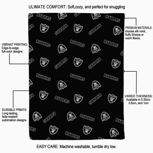 las vegas raiders diehard fans black blanket new arrival
