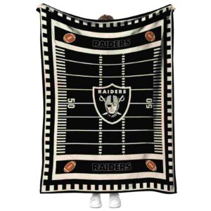 las vegas raiders football field black blanket best selling