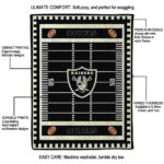 las vegas raiders football field black blanket best selling