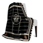 las vegas raiders football field black blanket best selling