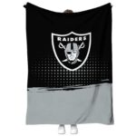 las vegas raiders gradient dots black blanket best selling