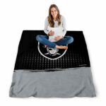 las vegas raiders gradient dots black blanket best selling