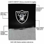 las vegas raiders gradient dots black blanket best selling
